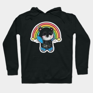 Cute Cartoon Panda Rainbow Colourful Funny Kawaii Hoodie